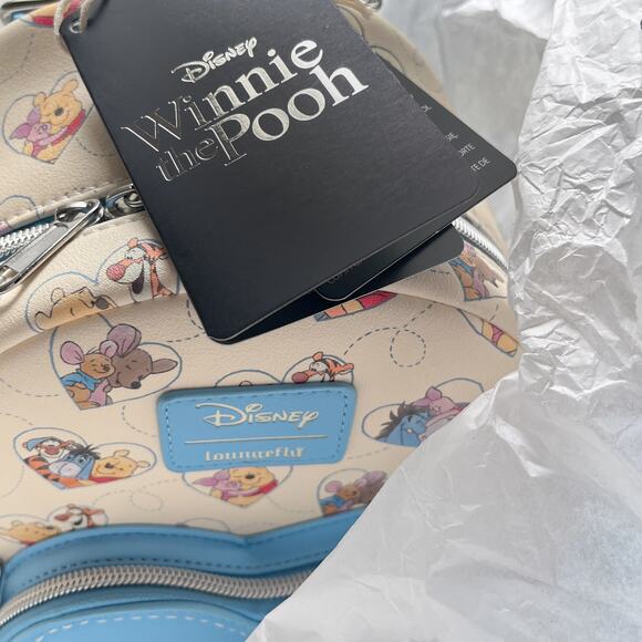 Loungefly Disney Winnie the Pooh Hugs Mini Backpack Tigger Eeyore Piglet - Picture 10 of 11